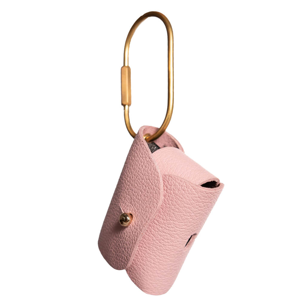 Airpods Pro Leather Case Handmade Pale Pink Side | Ladicani Design