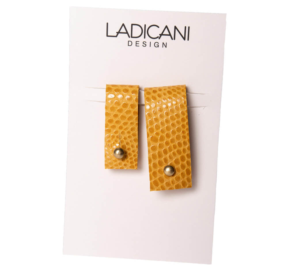 Cord Organizer Leather Handmade Mustard | Ladicani Design