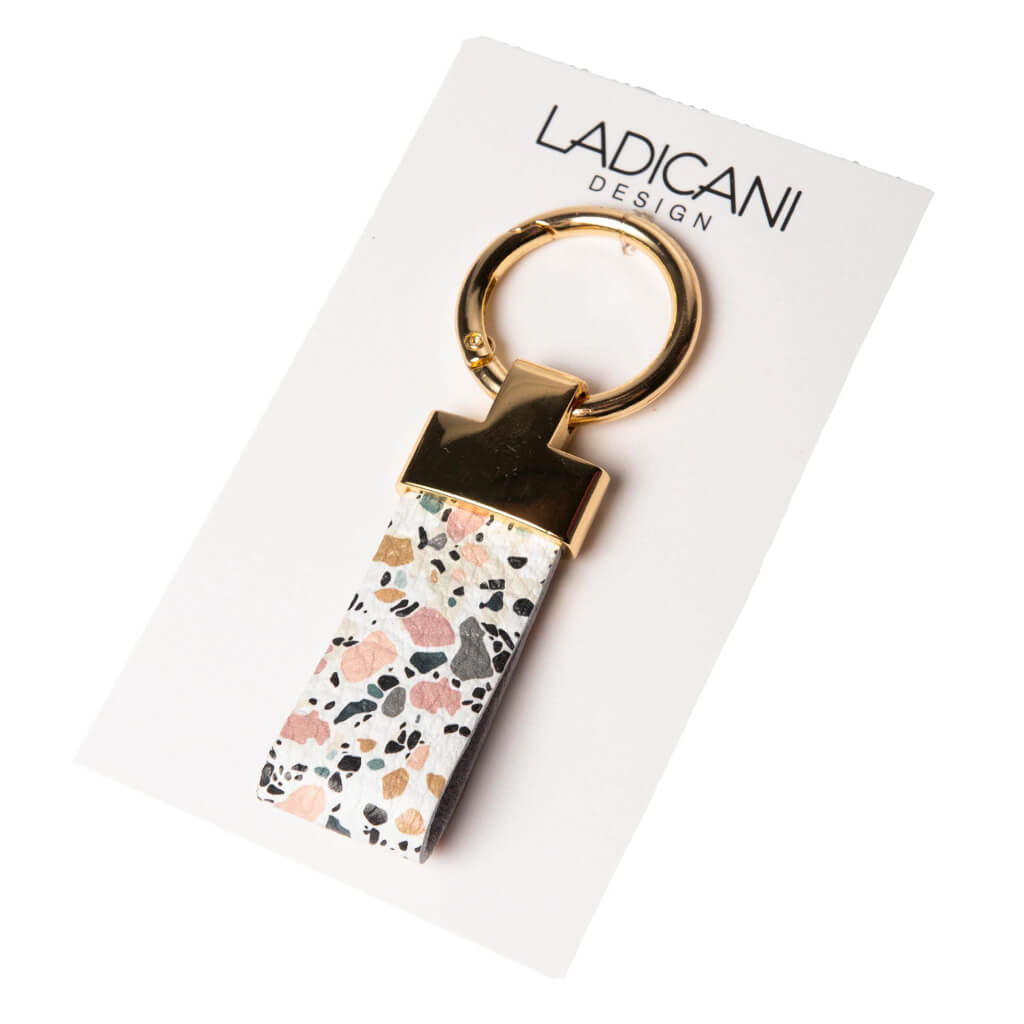 Leather Keychain Handmade Terrazo | Ladicani Design