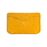 Slim Wallet Leather Handmade Mustard Dots | Ladicani Design