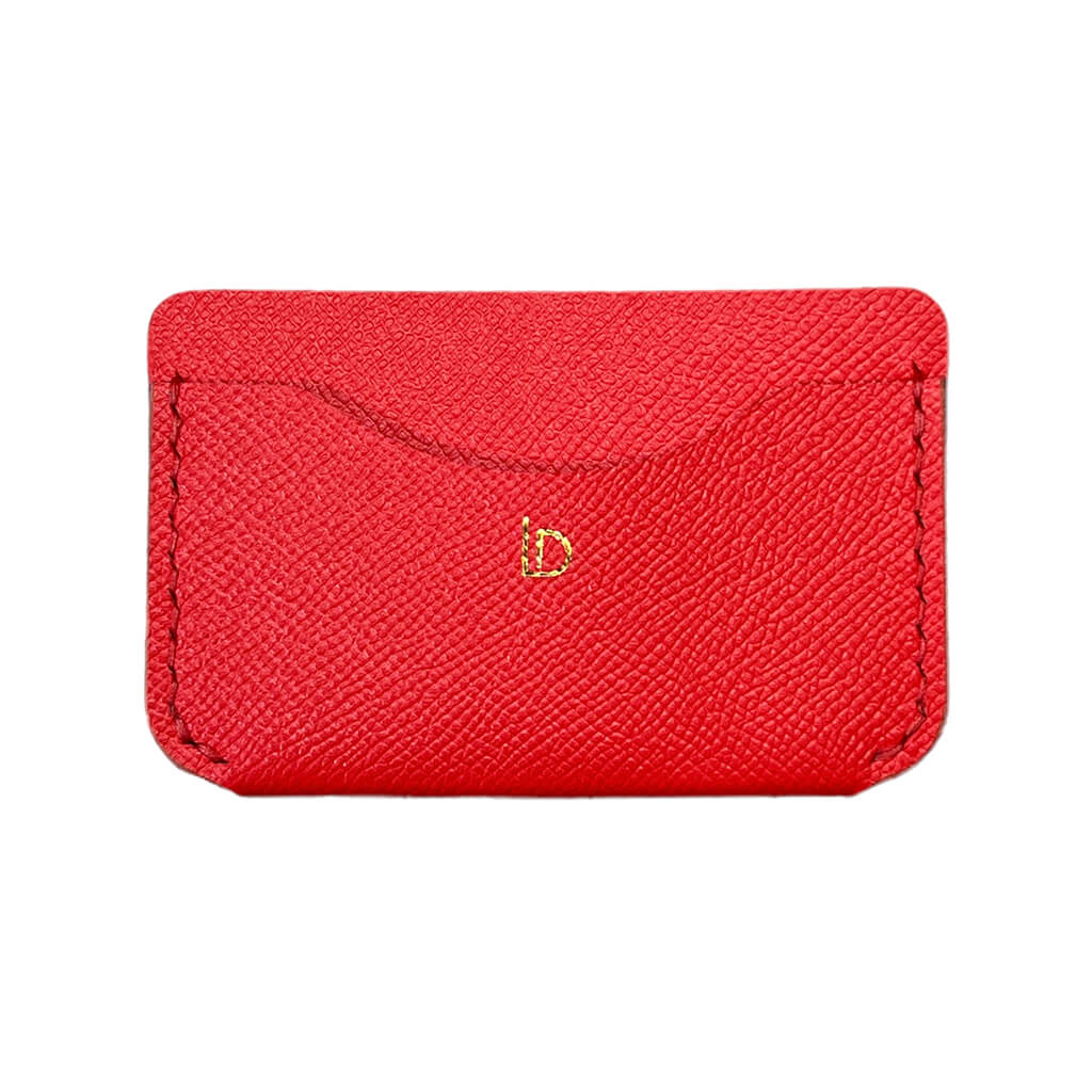 Slim Wallet Leather Handmade Red | Ladicani Design