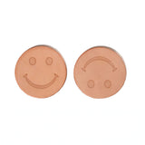 Smiley face leather coasters 