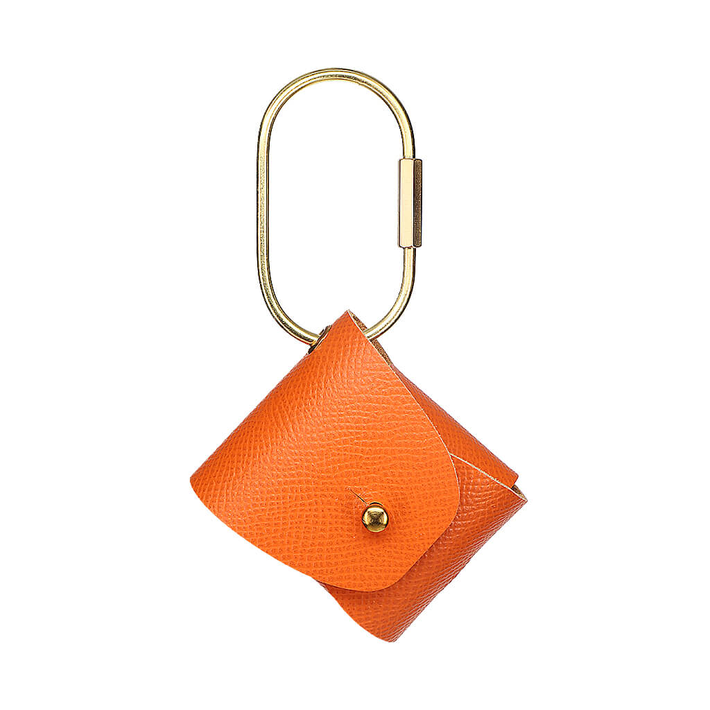 Airpods Leather Case Handmade Orange | Ladicani Design