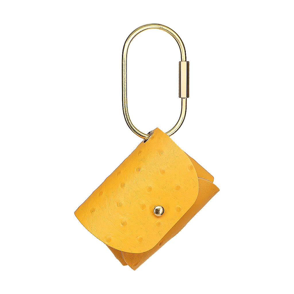Airpods Pro Leather Case Handmade Mustard Dots | Ladicani Design