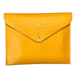 Cami Clutch Leather Handmade Mustard Dots | Ladicani Design