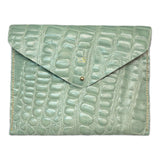 Cami Clutch Leather Handmade Pastel Green Scaled | Ladicani Design