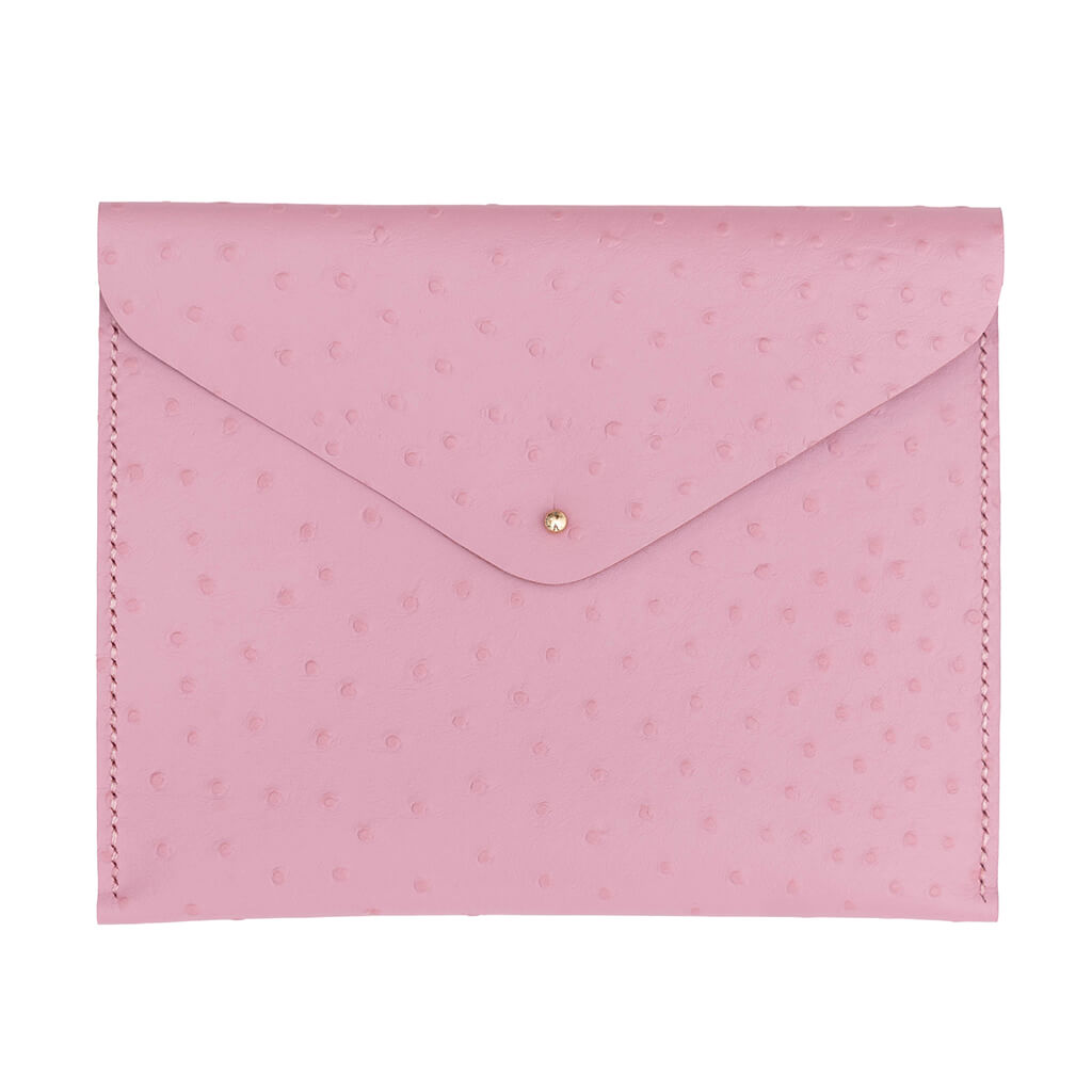 Cami Clutch Leather Handmade Pink Dots | Ladicani Design