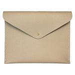 Cami Clutch Leather Handmade Taupe | Ladicani Design