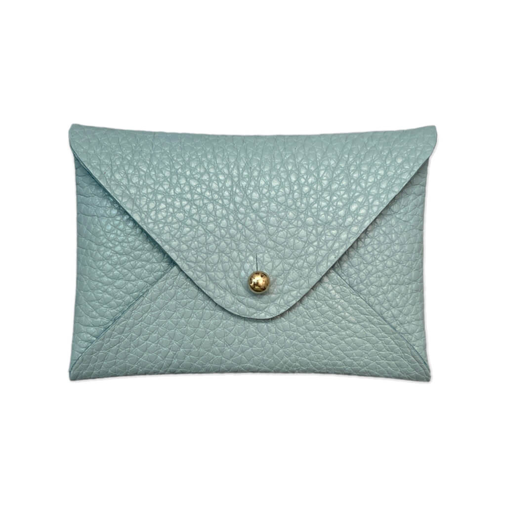 Card Holder Leather Handmade Aqua | Ladicani Design