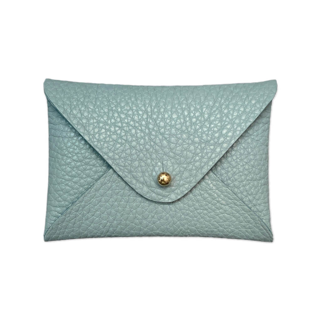 Card Holder Leather Handmade Aqua | Ladicani Design
