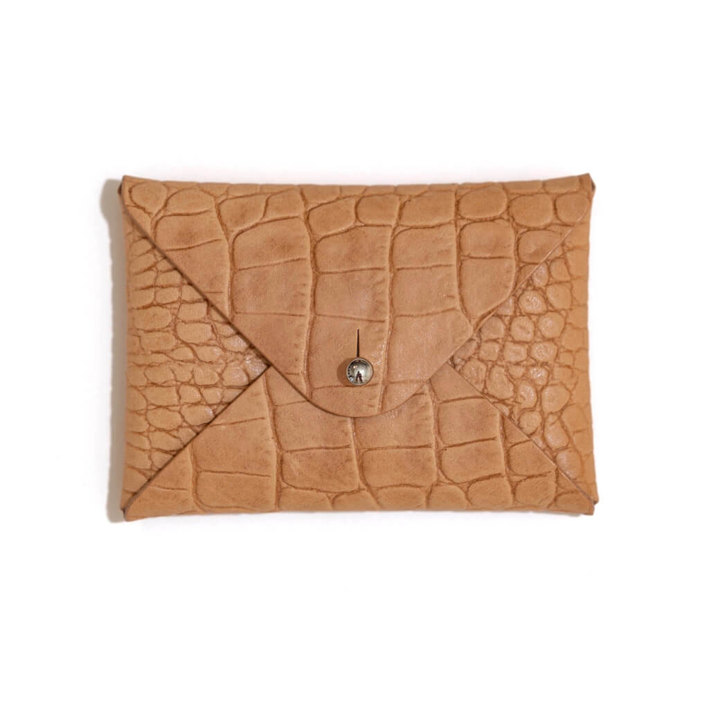 Card Holder Leather Handmade Nude Serpentine | Ladicani Design