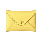 Card Holder Leather Handmade Pale Yellow | Ladicani Design