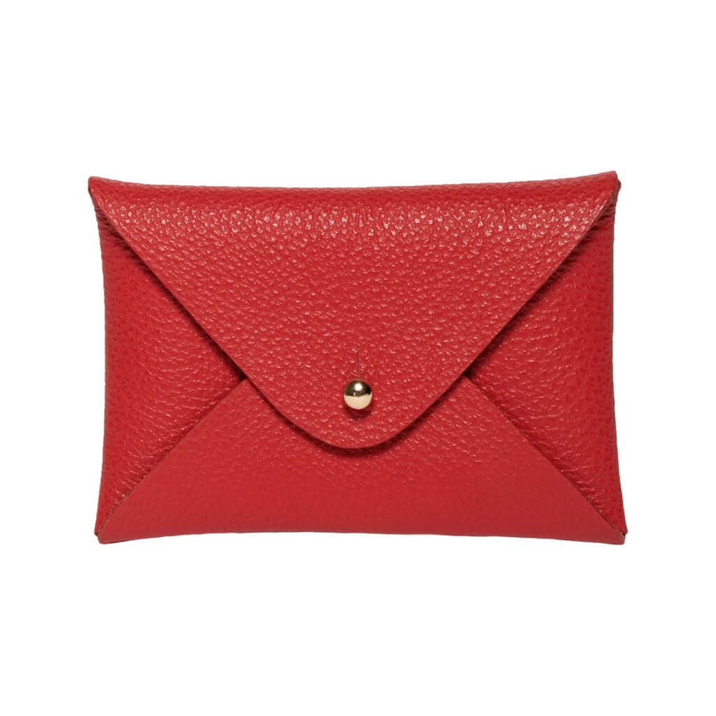 Card Holder Leather Handmade Red | Ladicani Design