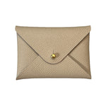 Card Holder Leather Handmade Taupe | Ladicani Design