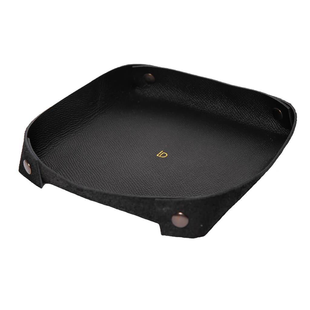 Catch All Tray Leather Handmade Black | Ladicani Design