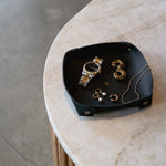 Catch All Tray Leather Handmade Black | Ladicani Design