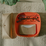 Catch All Tray Leather Handmade Orange | Ladicani Design