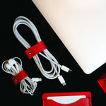 Cord Organizer Leather Handmade Red | Ladicani Design