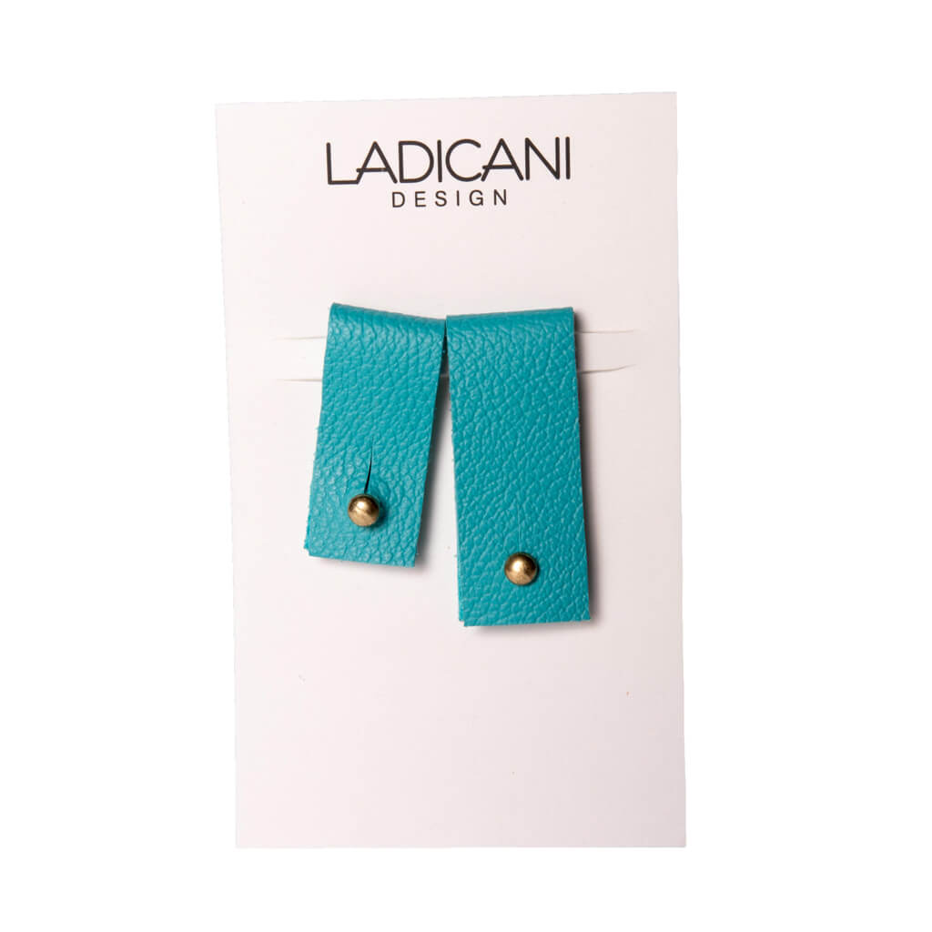 Cord Organizer Leather Handmade Turquoise | Ladicani Design
