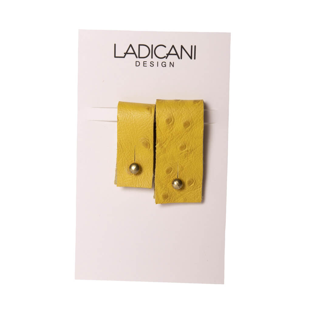 Cord Organizer Leather Handmade Yellow Dots | Ladicani Design