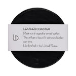 Handmade Leather Coasters Black Packaging | Ladicani Design