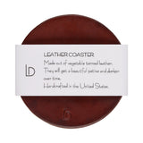 Handmade Leather Coasters Brown Package | Ladicani Design