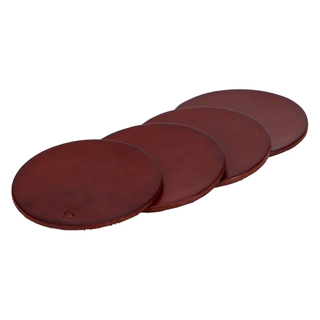 Handmade Leather Coasters Brown | Ladicani Design