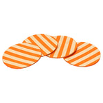Handmade Leather Coasters Orange | Ladicani Design