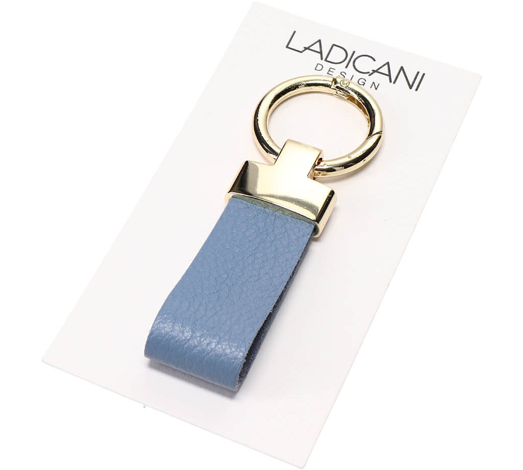 Leather Keychain Handmade Blue | Ladicani Design