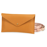 Mini Clutch Leather Handmade Honey With Strap | Ladicani Design