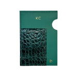 Passport Cover Leather Handmade Green Scaled Combo | Ladicani Design