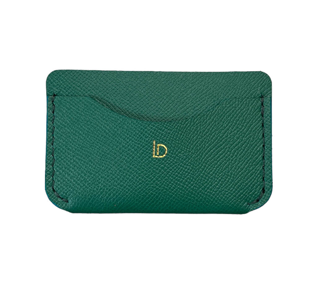 Slim Wallet Leather Handmade Green | Ladicani Design