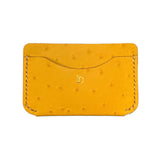 Slim Wallet Leather Handmade Mustard Dots | Ladicani Design