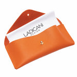 Sunglasses Case Leather Handmade Orange Open | Ladicani Design