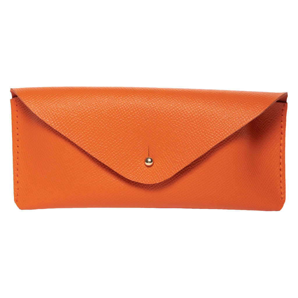 Sunglasses Case Leather Handmade Orange | Ladicani Design