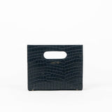 Beige textured cassette bag with a visible brand logo on a white background
