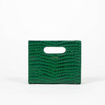 Green textured cassette bag with a visible brand logo on a white background